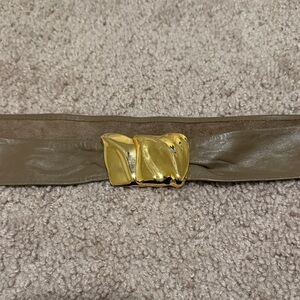 Brown Belt with Gold Buckle